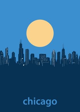 chicago minimal blue