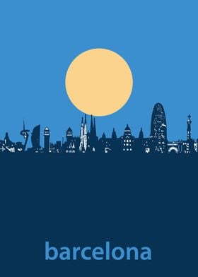 barcelona minimal blue