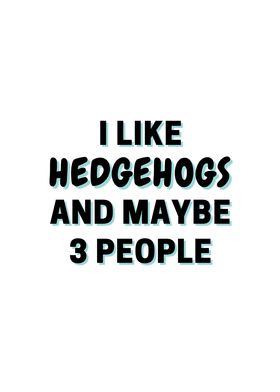 I Like Hedgehogs And Maybe