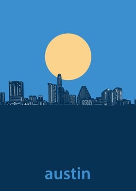 austin minimal blue