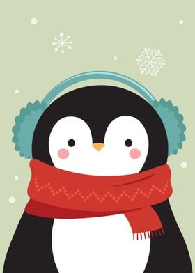 Kawaii Christmas Penguin