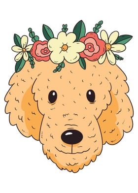 Golden Doodle Flower Crown