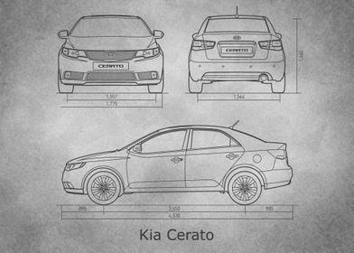 Kia Cerato 2009 gray old 