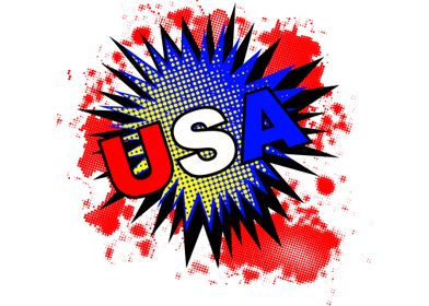 USA Cartoon Exclamation