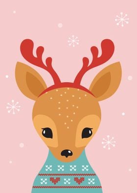 Kawaii Christmas Deer