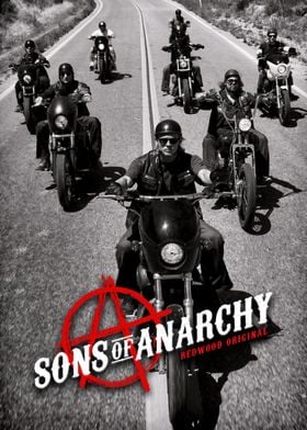 Top Biker Gang Tv Series Wall Art Canvas Pictures Sons Of Anarchy 