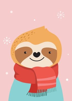 Kawaii Christmas Sloth