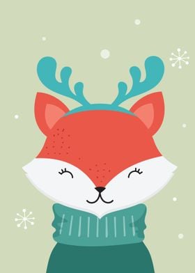 Kawaii Christmas Fox