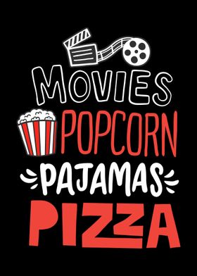 Movie Popcorn Pajamas Pizz