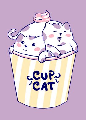 Cute Cup Cat