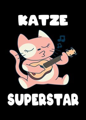 Katze Superstar Cat Guitar