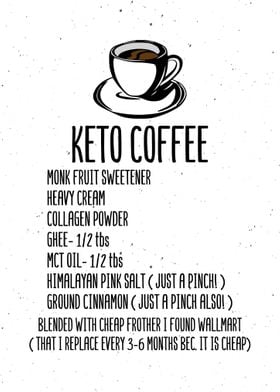 Keto Coffee Wall Art