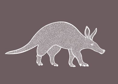 Aardvark Animal Ink Art