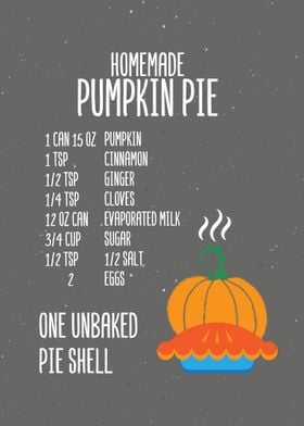 Homemade Pumpkin Pie 