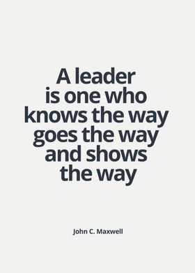 A leader is