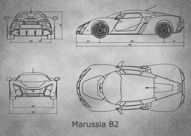 Marussia B2  gray old 