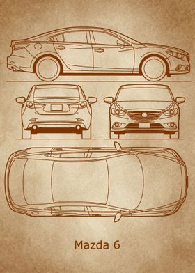 Mazda 6 2013 Blueprint old