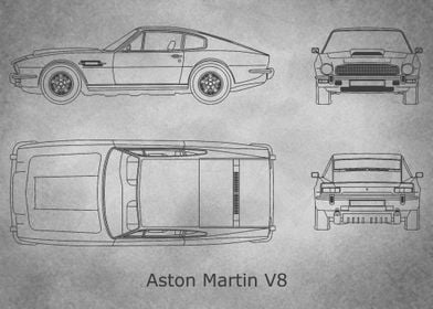 Aston Martin V8   gray old