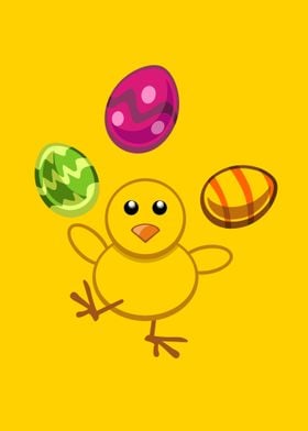 Chicken and easter egg