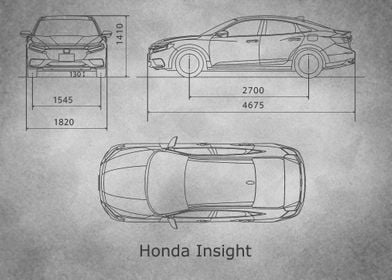 Honda Insight 2020 gray  