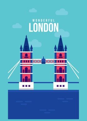 London Bridge Pop Poster