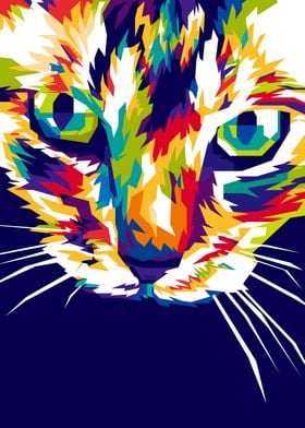 Cat Pop Art Illustration