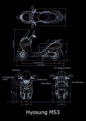 Hyosung MS3 250 Blueprint