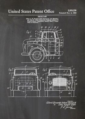 27 1960 Truck Cab Patent 