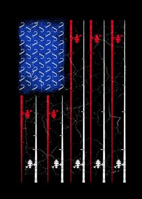 American Flag Fishing Rods