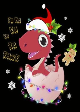 xmas dinosaur