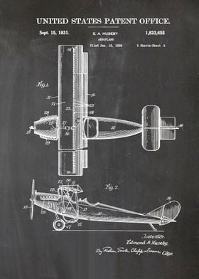 6 1931 Biplane Patent Pri