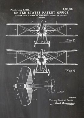 8 Biplane Patent Print