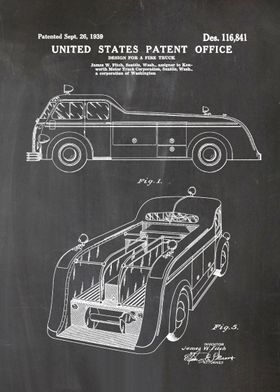 24 Fire Truck Patent 1939