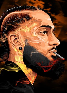 Nipsey Hussle' Poster by Athlehema by MochtretPro, Displate