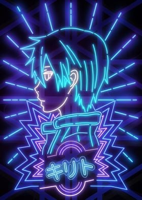 Hero Gamer Neon poster