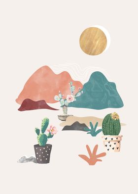 Mountains and Succulents