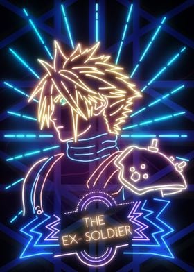 The ex Soldier neon poster