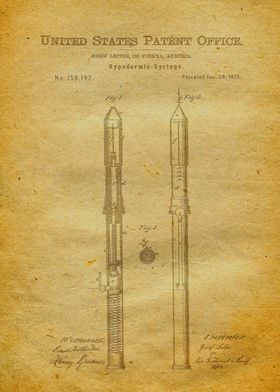 63 Hypodermic Syringe Pat