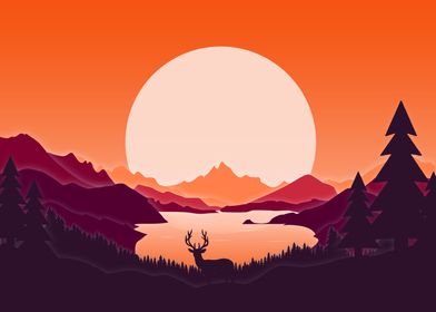 dusk deer flat