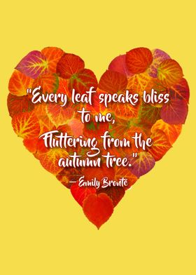 I Love Autumn Bronte Quote