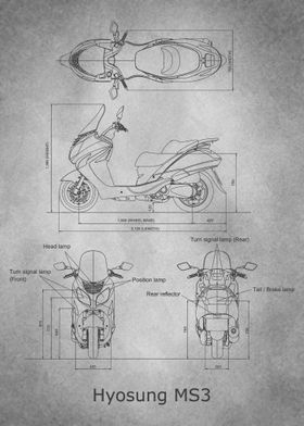 Hyosung MS3 250 Blueprint 