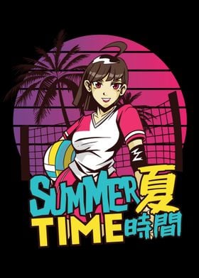 Summer Girl Volleyball