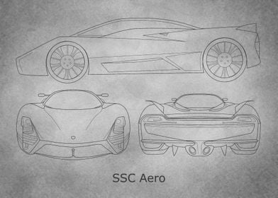 SSC Aero Blueprint gray  