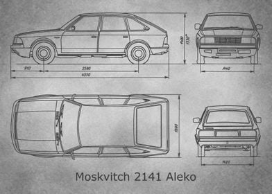 Moskvitch 2141 gray old 