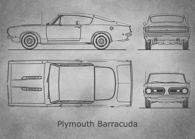 Plymouth Barracuda gray  