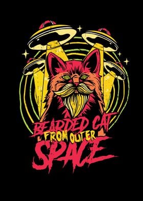 Trippy Bearded Space Cat