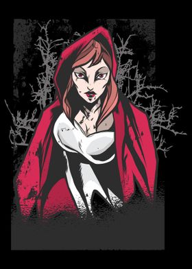 Red Coat Woman Vampire For