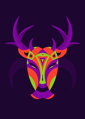 Colorful Geometric Deer