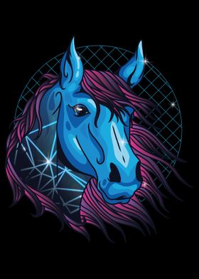 Colorful Neon Pony Horse L
