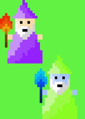 Wizard and Friend on Grass